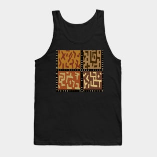 African Tribal BaKuba Folk Art Tank Top